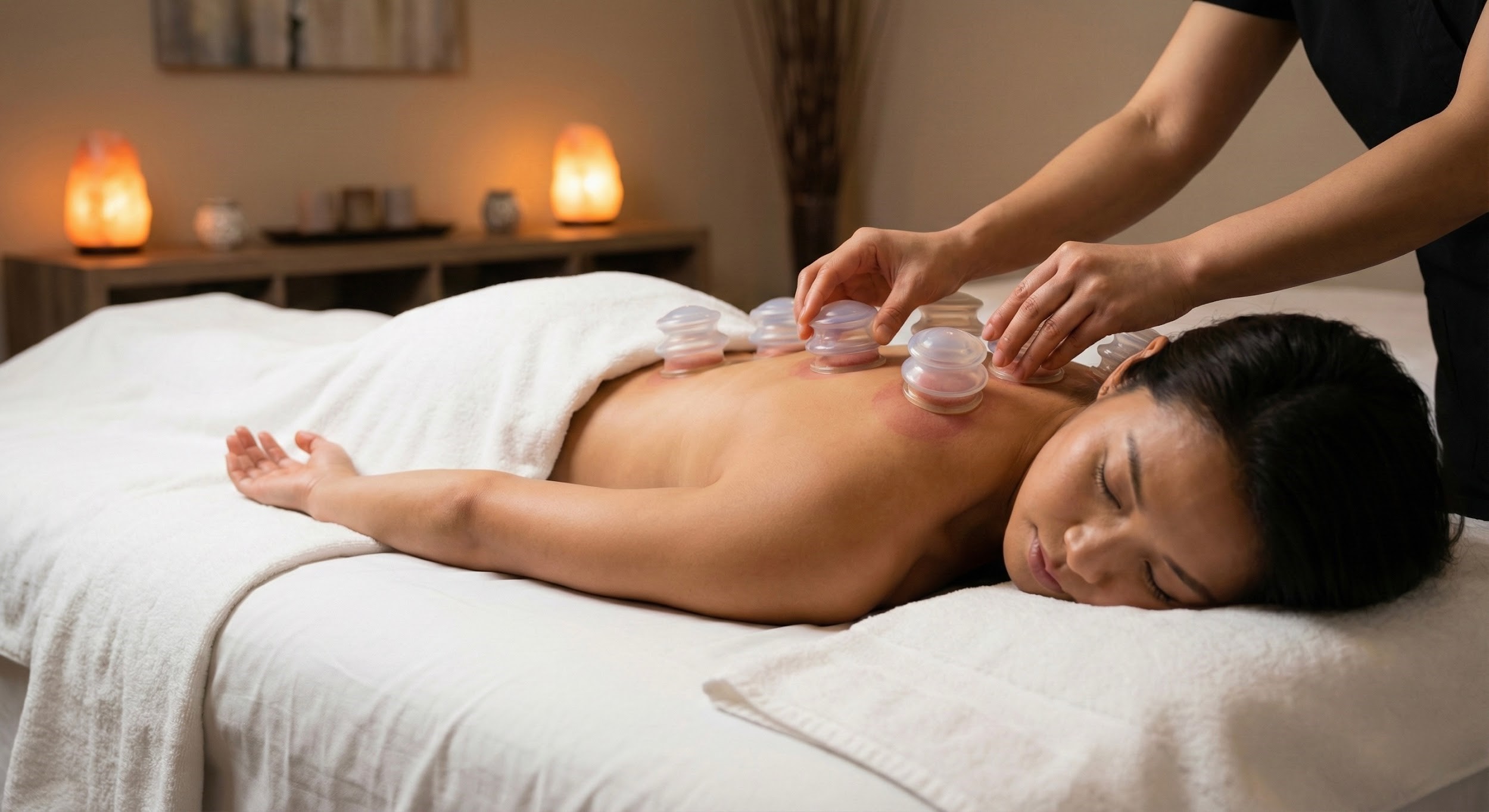 Cupping therapy session releasing toxins at Massage Harmony Cedar Hill Cupping therapy session releasing toxins at Massage Harmony Cedar Hill