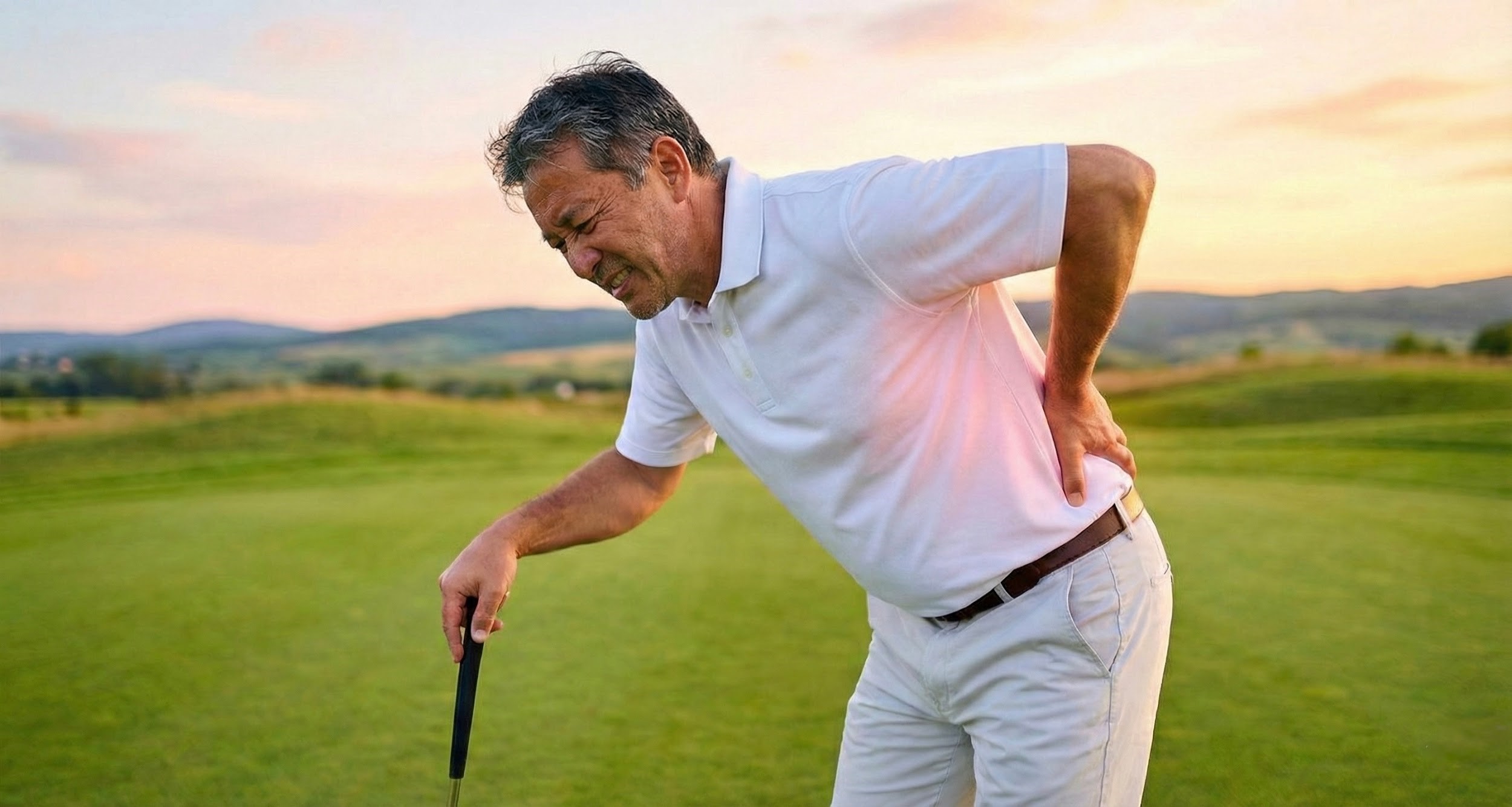 Golfer in Cedar Hill experiencing lower back pain after a game